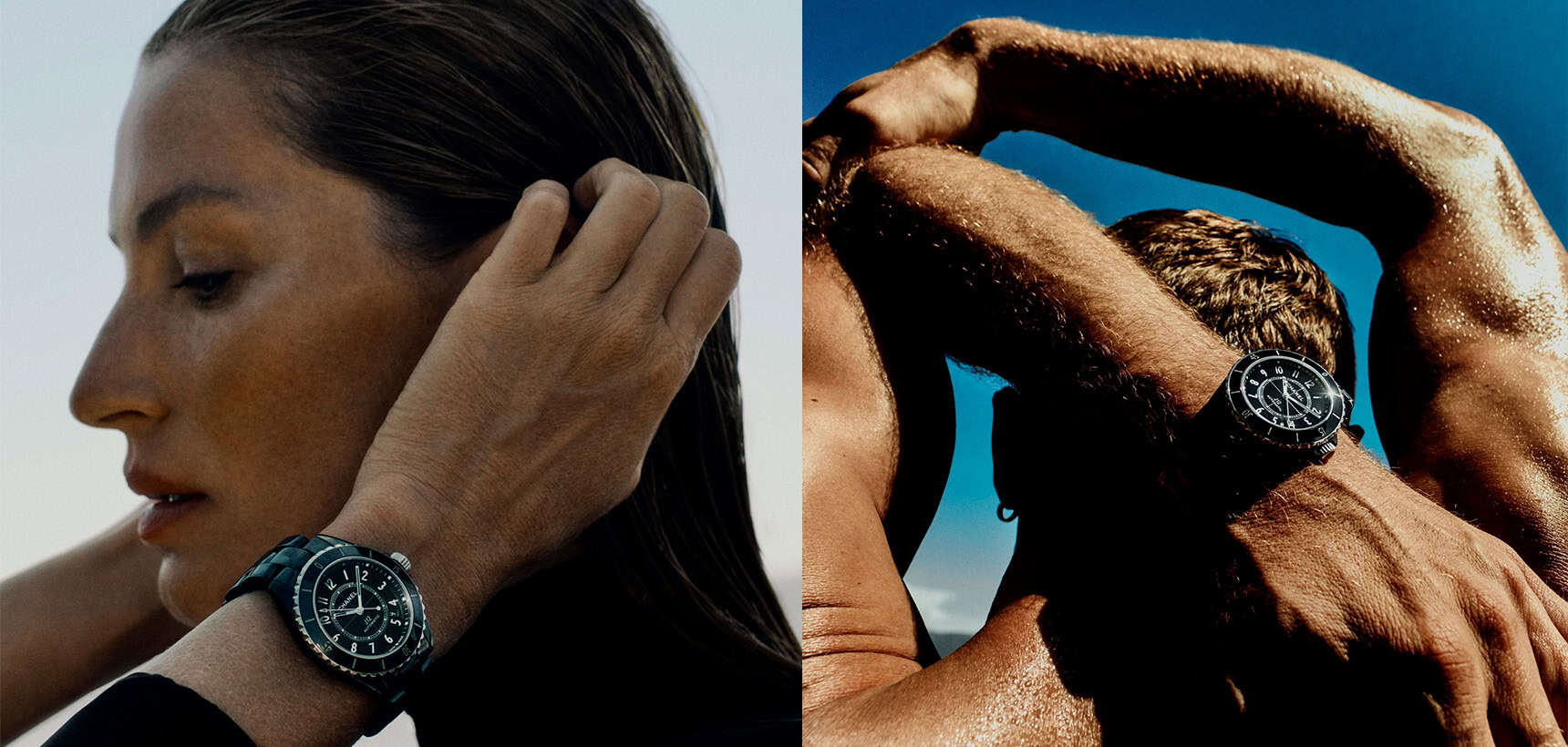 Chanel J12 Ads Star Gisele Bündchen and Clément Chabernaud